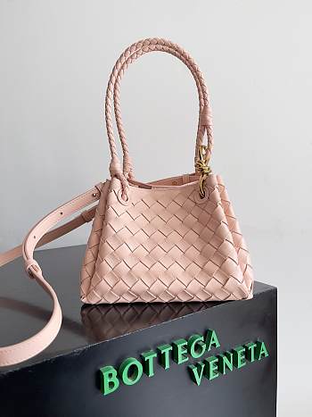 Fortok Bottega Veneta Small Parachute Bag Pink 796569 21x17x16.5cm