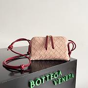 Fortok Bottega Veneta Mini Ceiling Bag Pink & Red 794258 18.5x11.5x8.5cm - 1