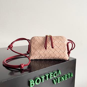 Fortok Bottega Veneta Mini Ceiling Bag Pink & Red 794258 18.5x11.5x8.5cm
