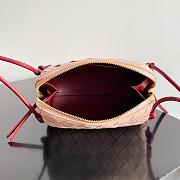 Fortok Bottega Veneta Mini Ceiling Bag Pink & Red 794258 18.5x11.5x8.5cm - 5