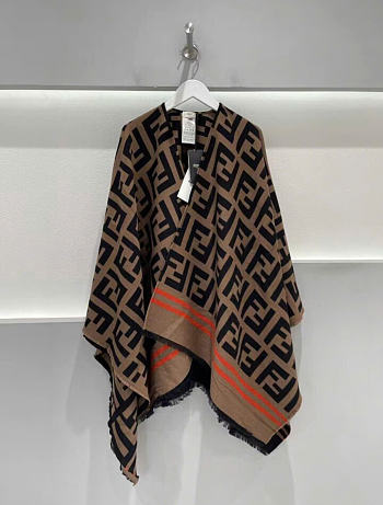 Fortok Fendi FF Poncho Cape 140x140cm