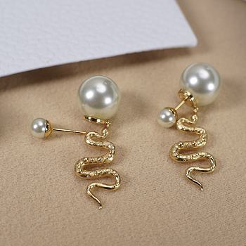 Fortok Dior Snake Year Limited Edition Pearl Earrings