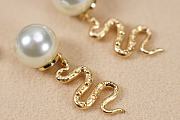 Fortok Dior Snake Year Limited Edition Pearl Earrings - 5