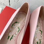 Fortok Valentino Bow High-heeled Shoes Pink - 5