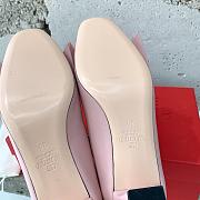 Fortok Valentino Bow High-heeled Shoes Pink - 3