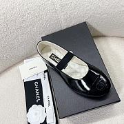 Fortok Chanel Mary Jane Shoes Black Patent Leather  - 3