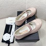 Fortok Chanel Mary Jane Shoes Pink Patent Leather - 4