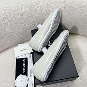 Fortok Chanel Mary Jane Shoes White Patent Leather - 3