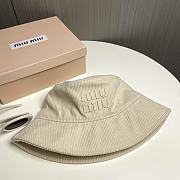 Fortok Miu Miu Corduroy Bucket Hat Cream - 6