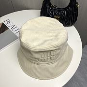 Fortok Miu Miu Corduroy Bucket Hat Cream - 3