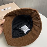 Fortok Miu Miu Corduroy Bucket Hat Brown - 6