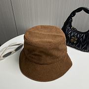 Fortok Miu Miu Corduroy Bucket Hat Brown - 5