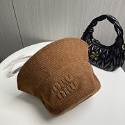 Fortok Miu Miu Corduroy Bucket Hat Brown - 4