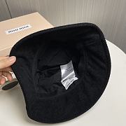Fortok Miu Miu Corduroy Bucket Hat Black - 5