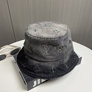 Fortok Louis Vuitton Black Denim Bucket Hat - 2