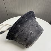 Fortok Louis Vuitton Black Denim Bucket Hat - 3