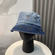 Fortok Louis Vuitton Blue Denim Bucket Hat - 1