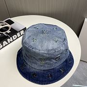 Fortok Louis Vuitton Blue Denim Bucket Hat - 6