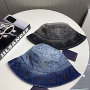 Fortok Louis Vuitton Blue Denim Bucket Hat - 5