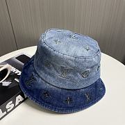 Fortok Louis Vuitton Blue Denim Bucket Hat - 4