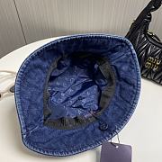 Fortok Louis Vuitton Blue Denim Bucket Hat - 3
