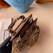 Fortok Gucci Diana Crystal Mini Tote Bag Brown 20x16x10cm - 5