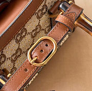 Fortok Gucci Diana Crystal Mini Tote Bag Brown 20x16x10cm - 4