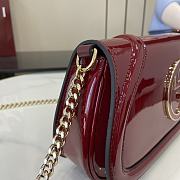 Fortok Gucci Blondie Small Shoulder Bag Red Patent Leather 814952 29.5x12.5x7cm - 5