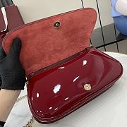 Fortok Gucci Blondie Small Shoulder Bag Red Patent Leather 814952 29.5x12.5x7cm - 3