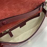 Fortok Gucci Blondie Small Shoulder Bag Red Patent Leather 814952 29.5x12.5x7cm - 2