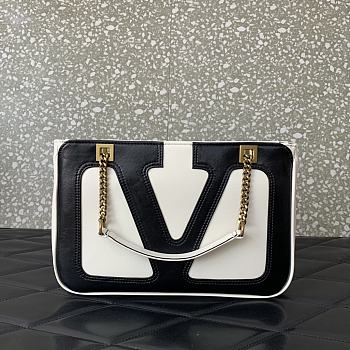 Fortok Valentino Garavani Viva Superstar Tote Bag White & Black 27x18x3cm