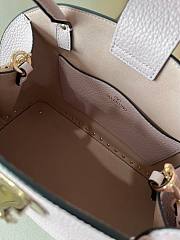 Fortok Valentino Garavani Rockstud Grained Calfskin Bag Pink 22073L 28x21x14cm - 6