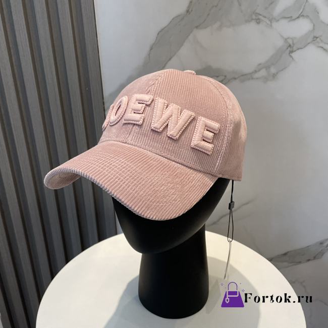 Fortok Loewe Corduroy Baseball Cap Pink - 1