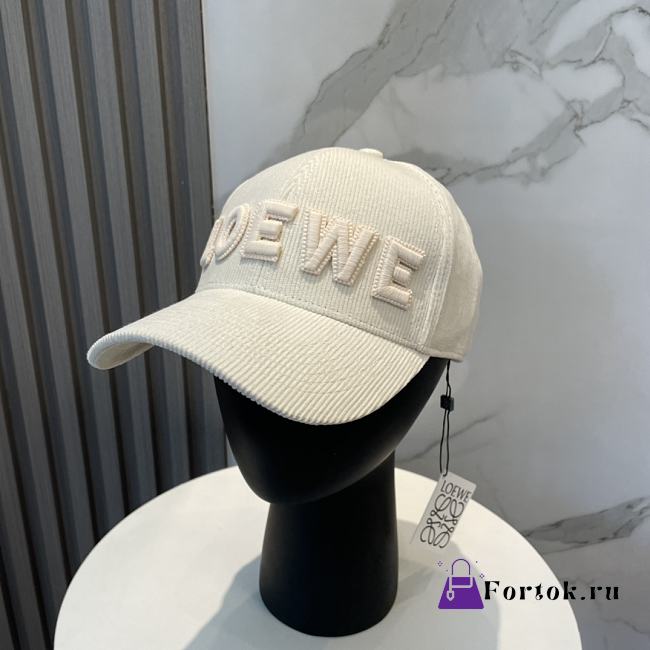 Fortok Loewe Corduroy Baseball Cap Cream - 1