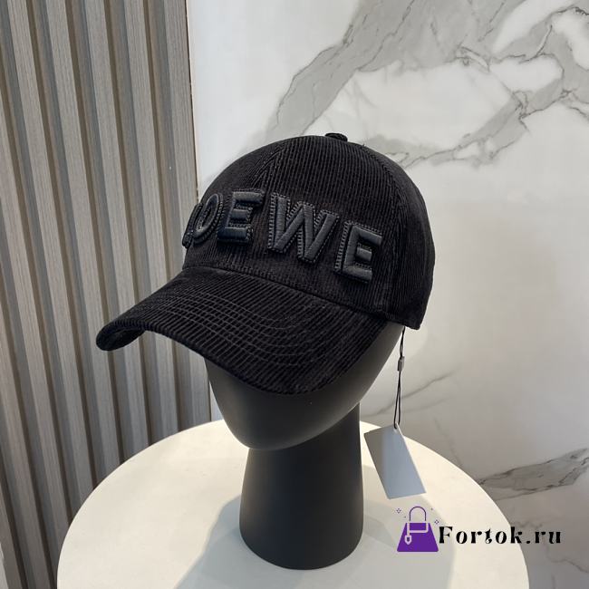 Fortok Loewe Corduroy Baseball Cap Black - 1