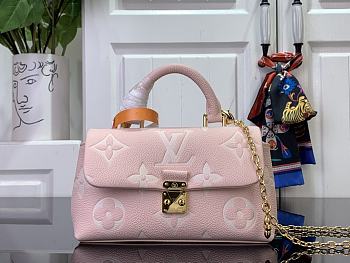 Fortok Louis Vuitton Nano Madeleine Handbag Pink 12.5x6x21cm