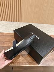 Fortok Chanel Mary Jane Shoes Black Smooth Leather - 6