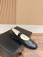 Fortok Chanel Mary Jane Shoes Black Smooth Leather - 3