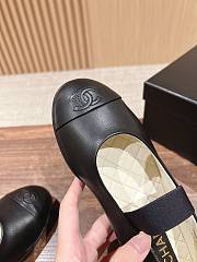 Fortok Chanel Mary Jane Shoes Black Smooth Leather - 2