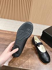 Fortok Chanel Mary Jane Shoes Black Smooth Leather - 4