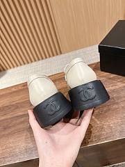 Fortok Chanel Letter Buckle Loafers White - 6