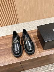 Fortok Chanel Letter Buckle Loafers Black - 1