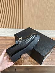 Fortok Chanel Letter Buckle Loafers Black - 4