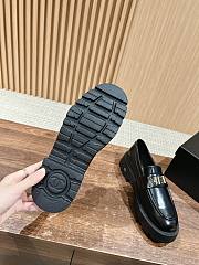 Fortok Chanel Letter Buckle Loafers Black - 3