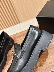 Fortok Chanel Letter Buckle Loafers Black - 2