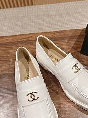 Fortok Chanel CC Logo Loafer White - 3