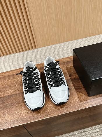 Fortok Chanel Fabric & Suede Calfskin White & Black Trainers 