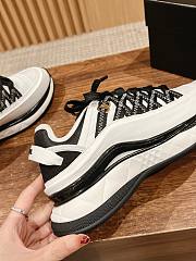 Fortok Chanel Fabric & Suede Calfskin White & Black Trainers  - 4