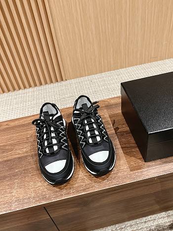 Fortok Chanel Fabric & Suede Calfskin Black & White Trainers