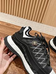 Fortok Chanel Fabric & Suede Calfskin Black & White Trainers - 2